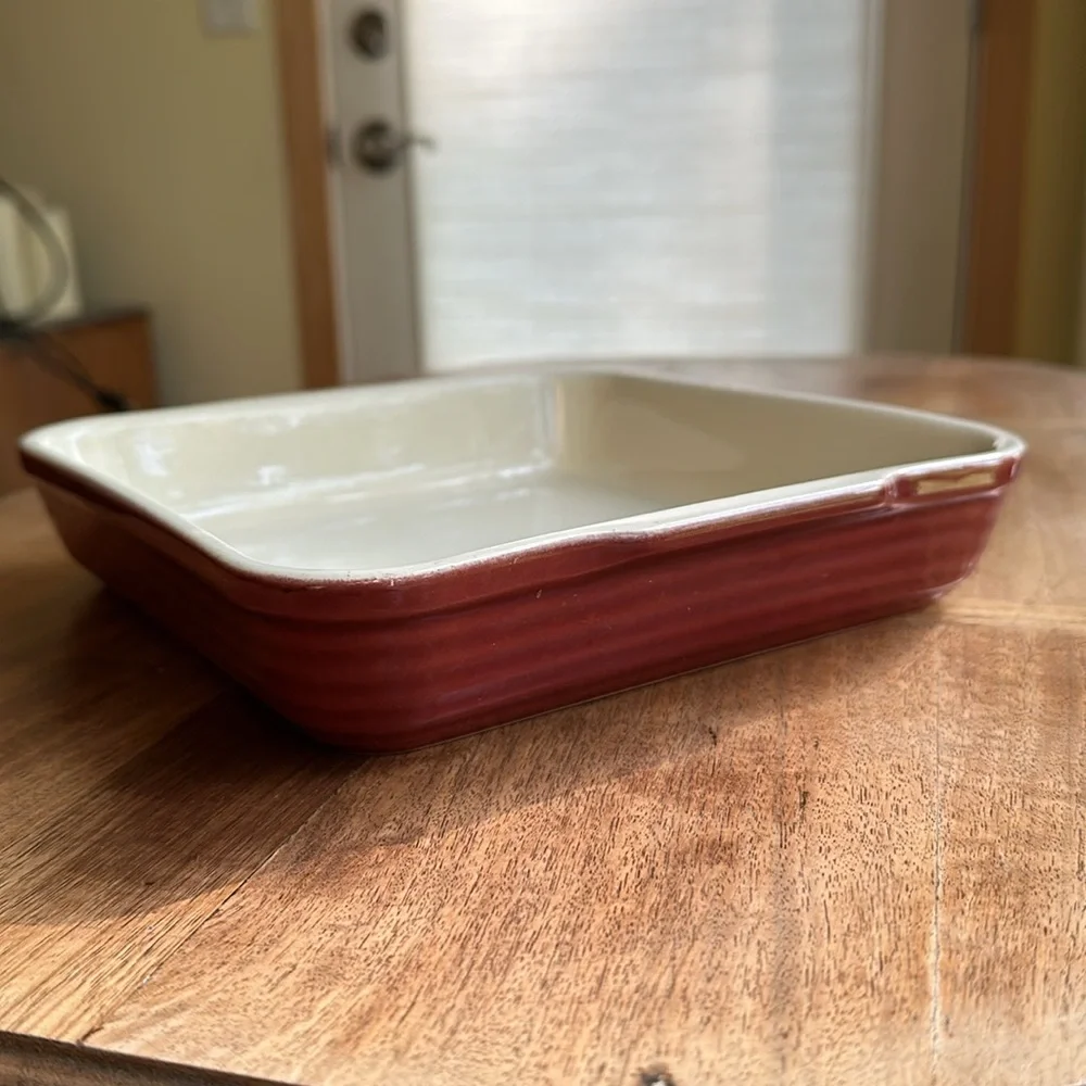 Emile Henry France Red Casserole Williams Sonoma Square Dish 9 x 9